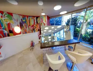 Interior d'una perruqueria